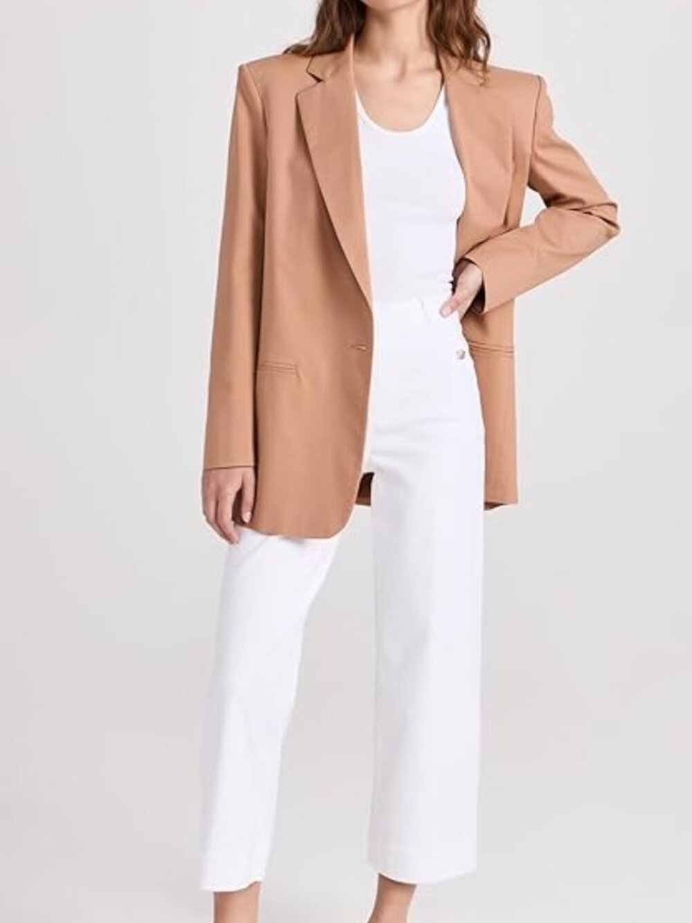 SPANX White Cropped Straight-Leg Pants